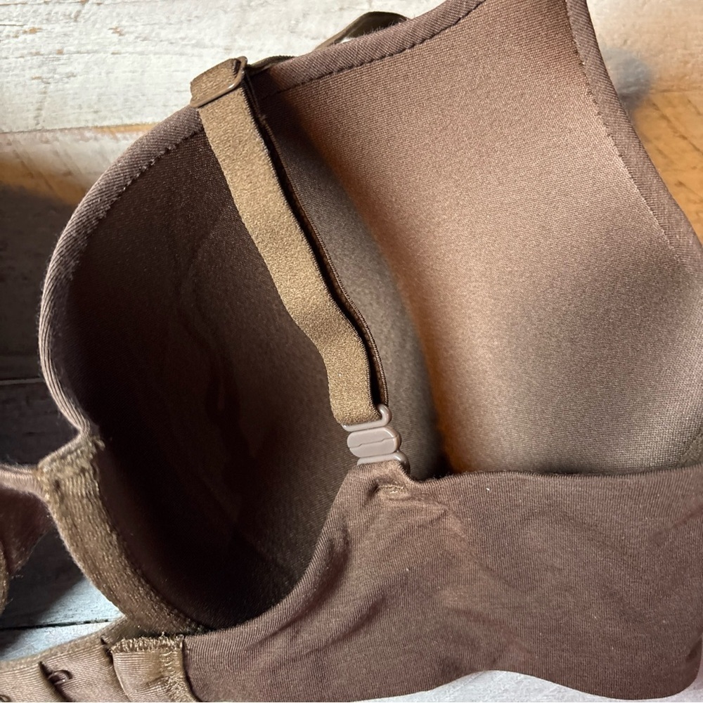 OLD NAVY- Brown Cotton Blend Full Coverage LIGHTLY PADDED-UNDERWIRE-BRA-Sz-34D - Picture 7 of 15